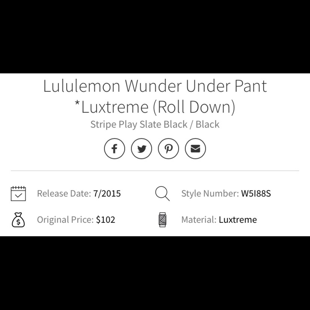 Lululemon Wunder Under Pant Roll Down SE size 4 - Picture 3 of 14